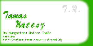 tamas matesz business card